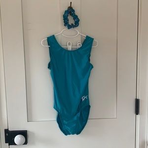 GK teal gymnastics leotard